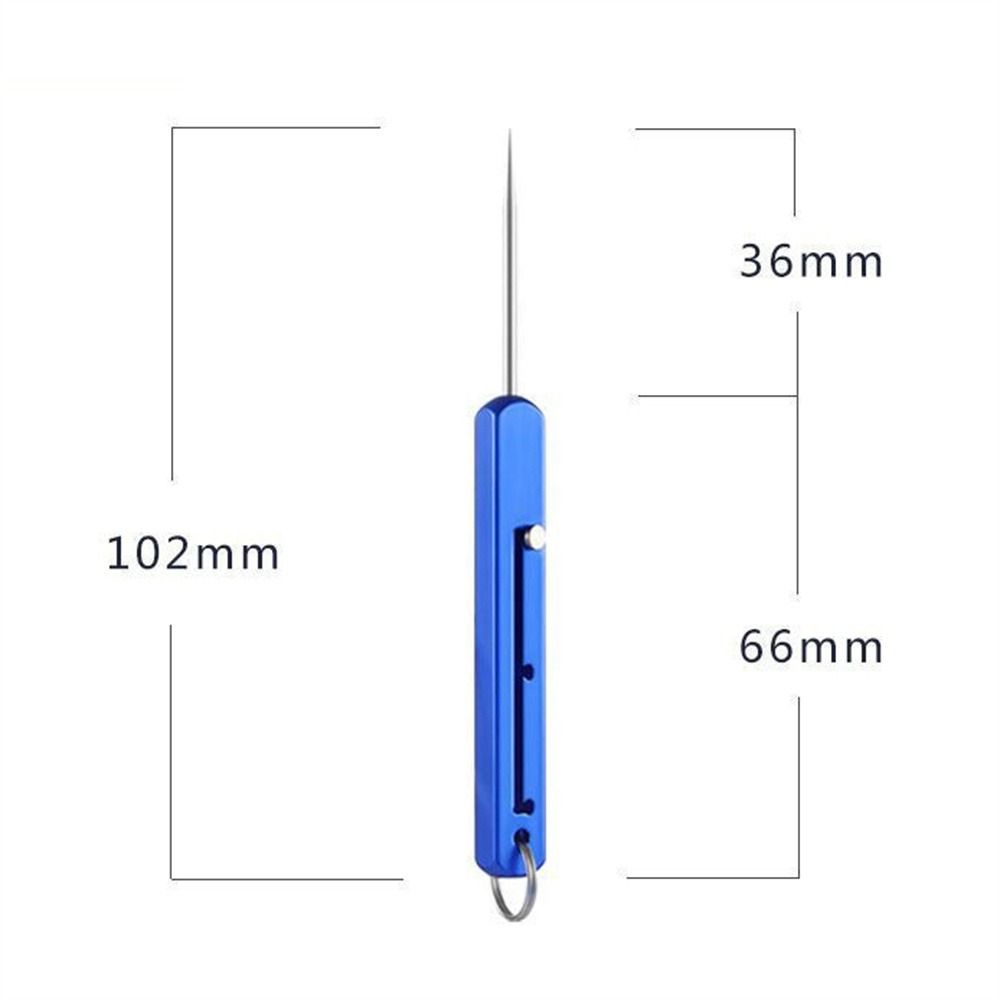 Telescopic Titanium Toothpicks Push-pull Fruit Toothpick Convenient Metal Toothpick Camping Tool