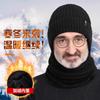 Hat Men's Winter Man Warm Ear Protection Grandpa Thickened Knitted Wool Hat Men's Winter