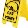 Знак «Рвота кошки» 3D-печатный знак «Рвота кошки» Предупреждающий знак для домашнего декора Знак «Осторожно, рвота кошки» Подарок для владельцев кошек