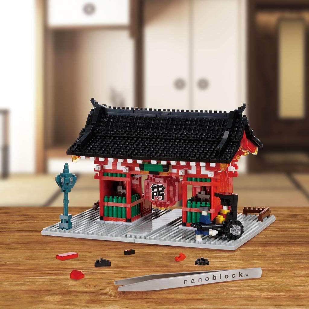 Kawada Nanoblock Kaminarimon 7 X 28 X 21cm 12 Years Old and Up Interior Hobby NBM-058 NBM-058