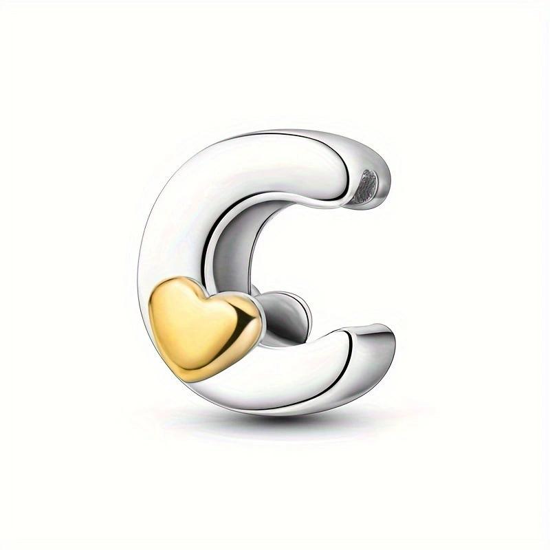 925 Серебряные бусины с 26 буквами алфавита AZ, подвески, подходят для оригинального браслета, настоящее серебро для женщин, бусины для ювелирных украшений своими руками