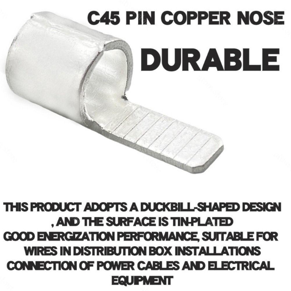 100 PCS Not Easily Oxidized C45 Pin Terminal Clamp Firmly Lug Insert Crimp Terminal  Lighting System