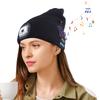 Bluetooth-Compatible 5.2 Beanie with Light Dimming Handfree Warm Beanie Wireless Stereo Headset Music Player Gifts for Christmas