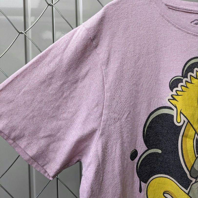 [USED] Vintage American Comic Simpsons Anime T-shirt American Casual Print Pink