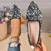 Fashion 2025 New Pointed Toe Flat Temperament Versatile Sequin Shoes