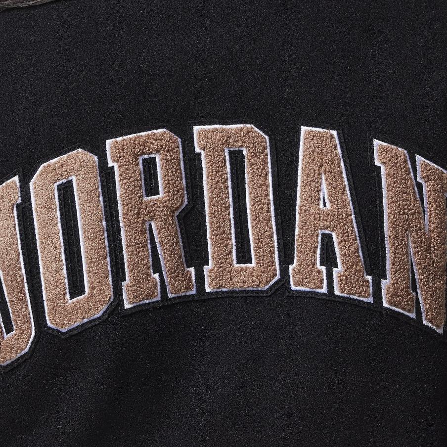 Jordan Свободная модная универсальная однобортная куртка Детские куртки коричневого цвета HQ7063-258