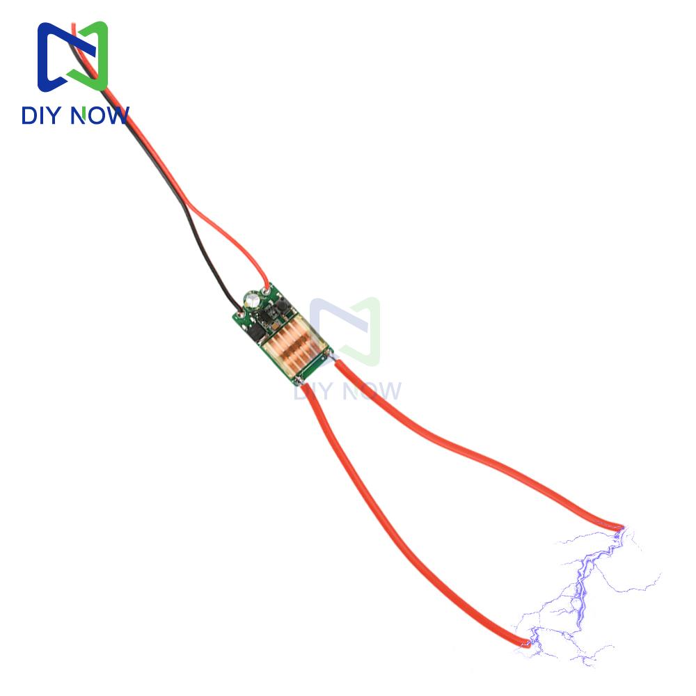 Модуль микровысоковольтного зажигания DC 4,2-9V в AC10-20KV, фиолетовая дуга высокой температуры, маленькое зажигающее устройство с переключателем