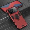 KEYSION Shockproof Armor Case for Xiaomi POCO X6 Pro Soft Silicone+PC Metal Ring Stand Phone Back Cover for POCO X5 Pro 5G