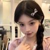 Fashionable Bowknot Hair Clips Shiny Rhinestone Metal Hairpins Fringe Decoration Woman's Hair Accessories