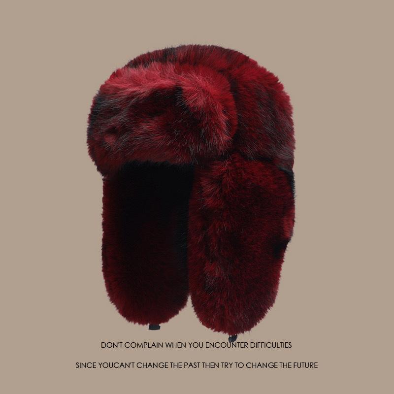 Шапка Лифэн из искусственного меха норки для мужчин и женщин на зиму, толстая плюшевая, для улицы, теплая, с защитой ушей, большой окружности головы