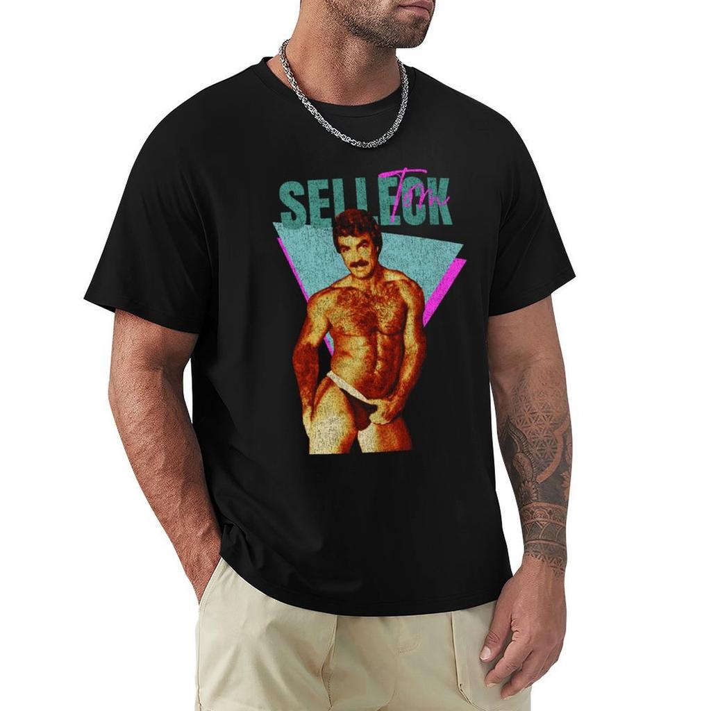 Vintage Distressed Tom Selleck TShirt t shirts for Unisex cotton soft TShirt