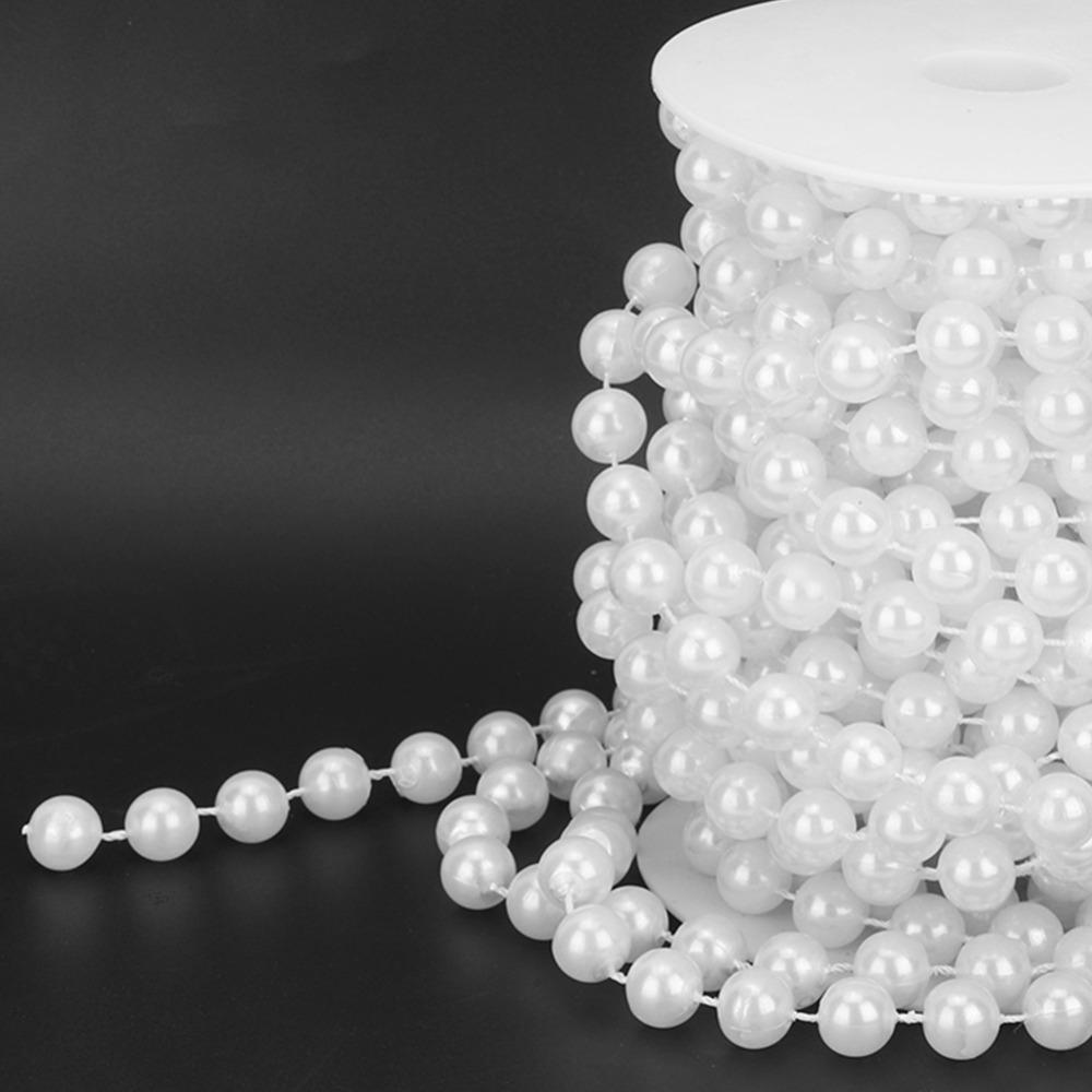 White Imitation Pearl Garland 12 MM Faux Pearl Garland Artificial Pearl Bead Chain Home Decoration