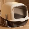 Large Pp Cat Litter Box Fully Enclosed Odor Control Cat Toilet Easy-To-Clean Litter Pan Anti-Tracking Pet Supplies