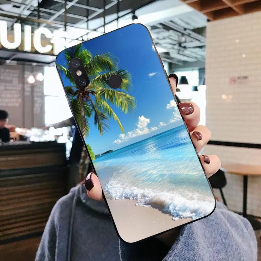 Морские Тропические Пальмы Пляж Чехол для Телефона Для Xiaomi Mi 5X 8 9 10 11 12 Lite Pro 10T PocoX3pro PocoM3 Note 10 Pro Lite