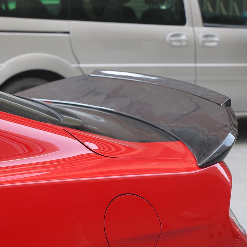15-23 Ford Mustang TF Carbon Fiber Rear Wing - Trufiberya Punch-Free Install