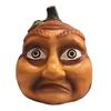 Halloween Pumpkin Statue with Expression Cartoon Pumpkin Head Resin Figurine Sculpture Indoor Outdoor Garden Desktop Decoration