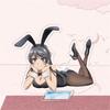 Аниме Sakurajima Mai Senpai, акриловая фигурка, подставка, модель, брелок для ключей, негодяй не мечтает о кролике, декор для стола для девочек