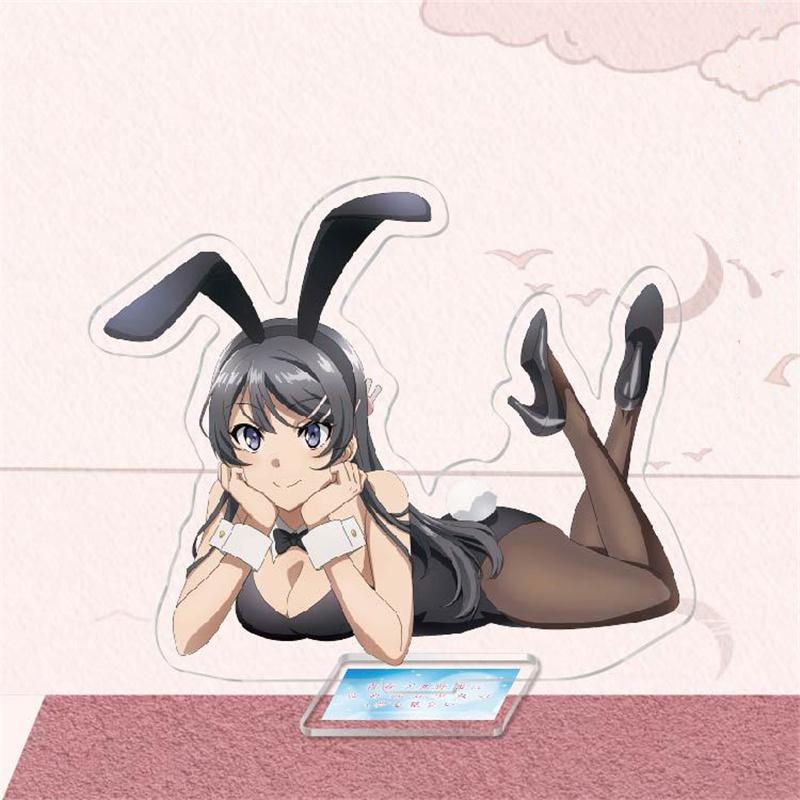 Аниме Sakurajima Mai Senpai, акриловая фигурка, подставка, модель, брелок для ключей, негодяй не мечтает о кролике, декор для стола для девочек