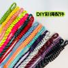 Hand-woven Color Bag Hanging Mobile Phone Lanyard Fashionable Handmade DIY Braided Rope Pendant Diamond Knot Keychain