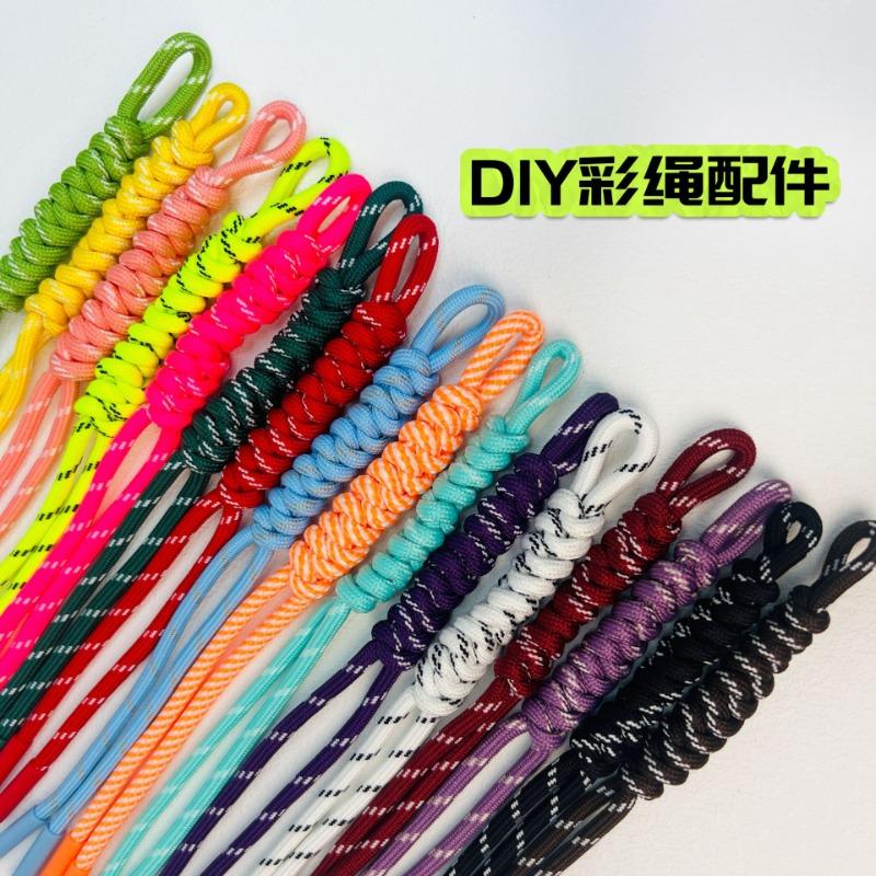 Hand-woven Color Bag Hanging Mobile Phone Lanyard Fashionable Handmade DIY Braided Rope Pendant Diamond Knot Keychain