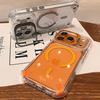 Роскошный прозрачный чехол с подушкой безопасности для iPhone 17 16 15 14 12 13 Pro Max Plus Air для Magsafe Прозрачная крышка с подставкой-держателем для камеры