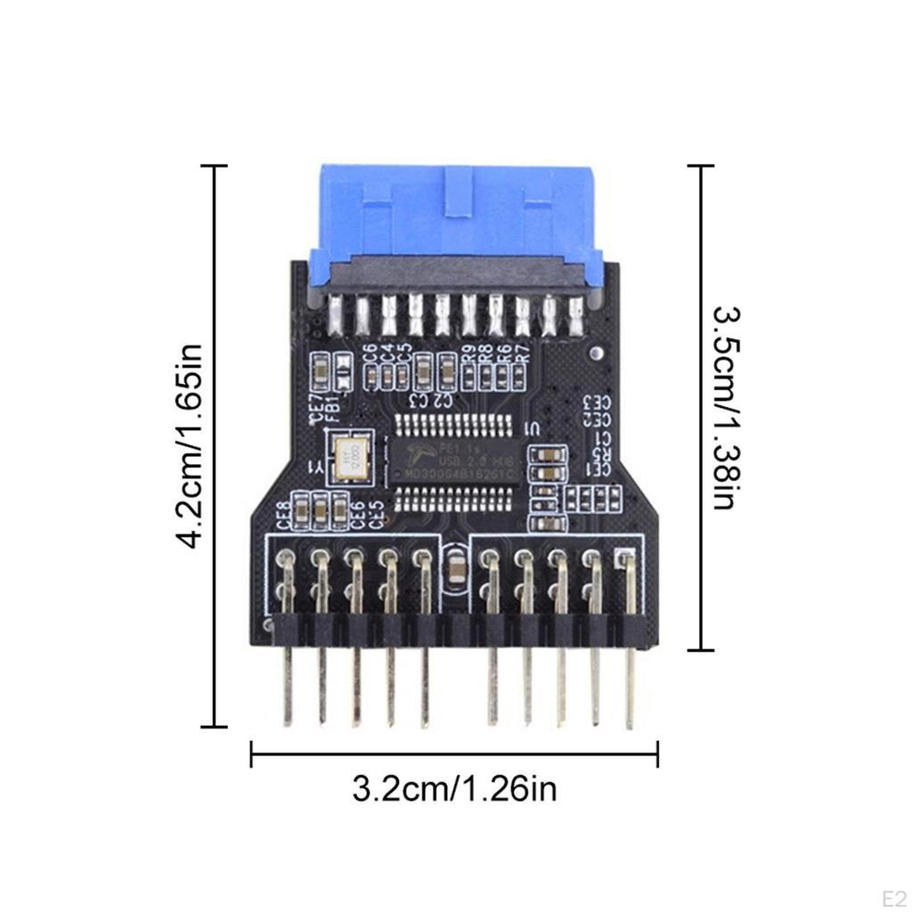 USB-концентратор-адаптер 19Pin 3.0 на двойной USB2.0 9Pin Female, надежное расширение