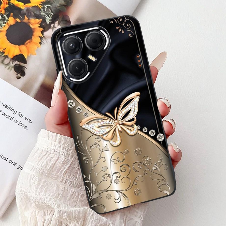 Черный Силиконовый Чехол Для Tecno Pova 7 4G 5G / Pova 7 Pro Pova7 Ultra Neo Funda Дизайн Кошка Цветок Дракон Бампер Мягкая Capa