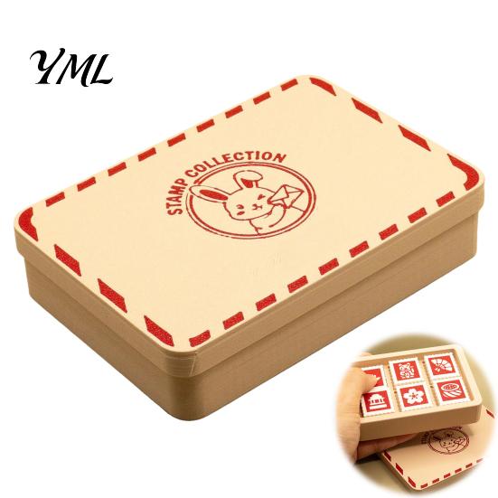 Clicker Sensory Toys 3D Printed Stamp Box Clicker, Stress Relief Retro Finger Tools Rabbit Pattern Clicky Desk Toy for Adults and Kids Relaxation