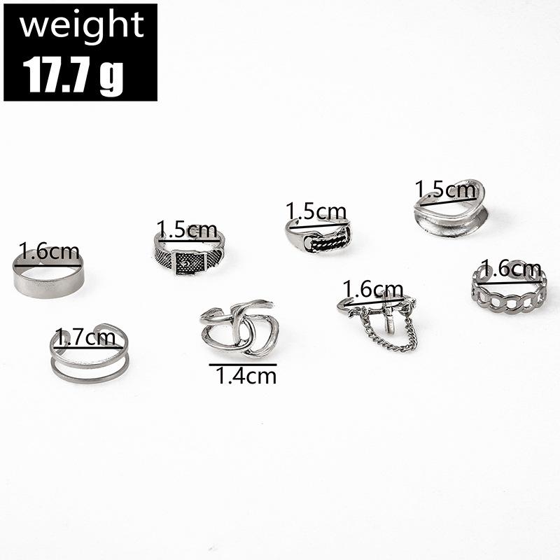 Винтажное посеребренное кольцо с крестом для женщин, готический, панк, стимпанк, плачущее лицо, наборы колец с бабочкой и лягушкой, вечерние модные украшения
