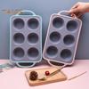 Силиконовая форма для торта, 6 чашек, модель кекса, форма для выпечки кексов с ручкой, антипригарное пищевое качество, термостойкая форма для выпечки, легко снимается, легко чистится