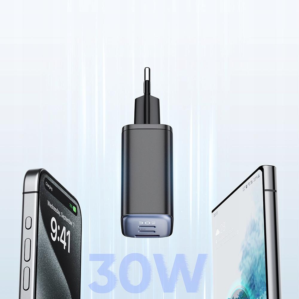 Mcdodo Fast Charger For Iphone 2Xusb-C 1Xusb Pd 30W Led Meter