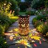 Colorful Solar Floral Lantern, Outdoor Metal Hummingbird Solar Light, Waterproof Butterfly LED Garden Lantern, Hanging Lantern for Outside Table Tree