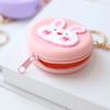 Kid Gift Cartoon Round Silicone Headset Bag Wallet Change Pouch Bag Coin Purse