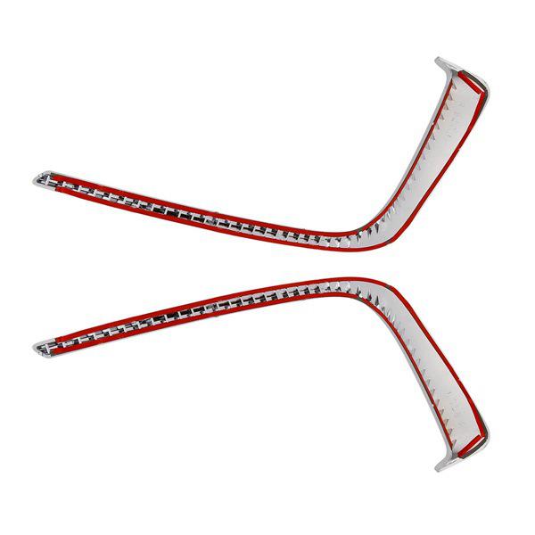 Silver ABS Fog Light Eyebrows for Toyota Hilux - Exterior Car Modification Set