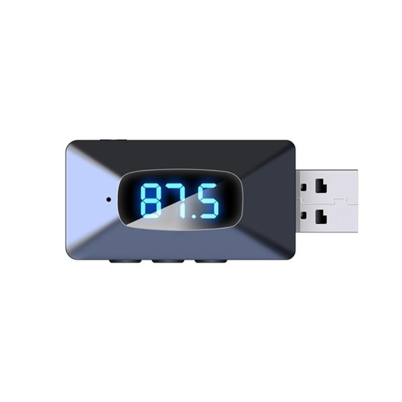 Быстрый беспроводной автомобильный приемник BT5.4 с USB-зарядкой, светодиодным экраном и стабильной беспроводной передачей звука