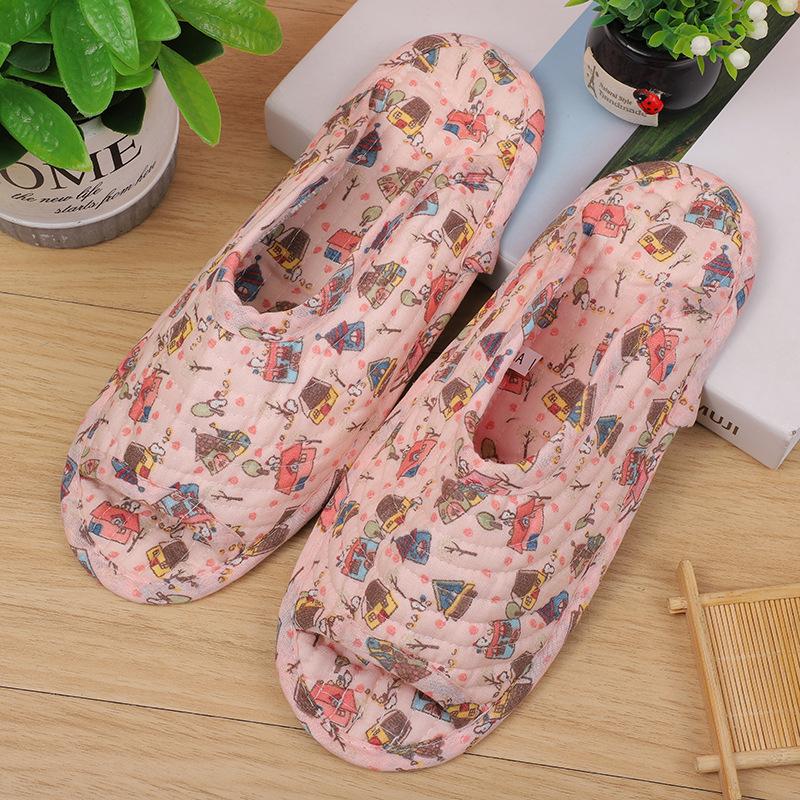 Модные женские домашние тапочки, весенне-осенние мягкие хлопковые тапочки, женские ретро-тапочки для дома и спальни с цветочным принтом, смешанный заказ