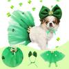 Улица. Комплект из сетчатой юбки для собак на День Патрика, юбка-пачка для девочек на Марди Гра и блестящая повязка на голову в виде щенка, принцессы, костюм для переодевания