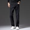 Мужские свободные прямые широкие брюки, мужские эластичные джинсы, молодежные брюки больших размеров