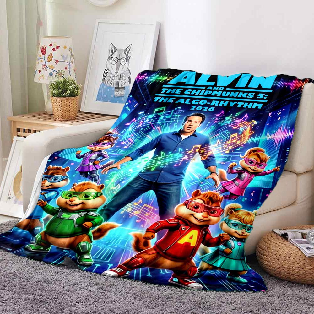 Alvin Chipmunks Flannel Blanket Throw Blanket Soft Warm Sofa Bed Camping home Decor Unique Christmas Gift C9261331