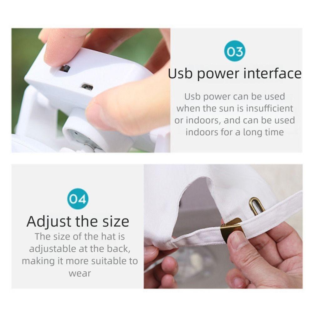 Strong Wind Sunhat with Cooling Fan Korea Style Summer Sun Cap Wide Brim Baseball Cap  Outdoor