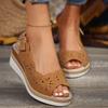Summer Women's Peep Toe Wedge Sandals New Retro Paltform Casual Sandals for Women Outdoor Beach Shoes Ladies Heeled Sandalias