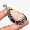 Sunstone Gemstone Handmade 925 Silver Plated Jewelry Pendant 2.38"