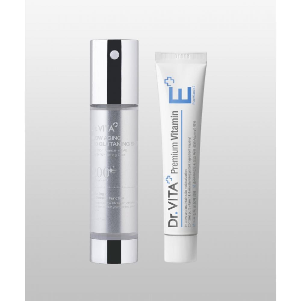 Drvita SlowE Aging GlutathionE Shot 200 50ml + PrEmium E crEam 30ml 2