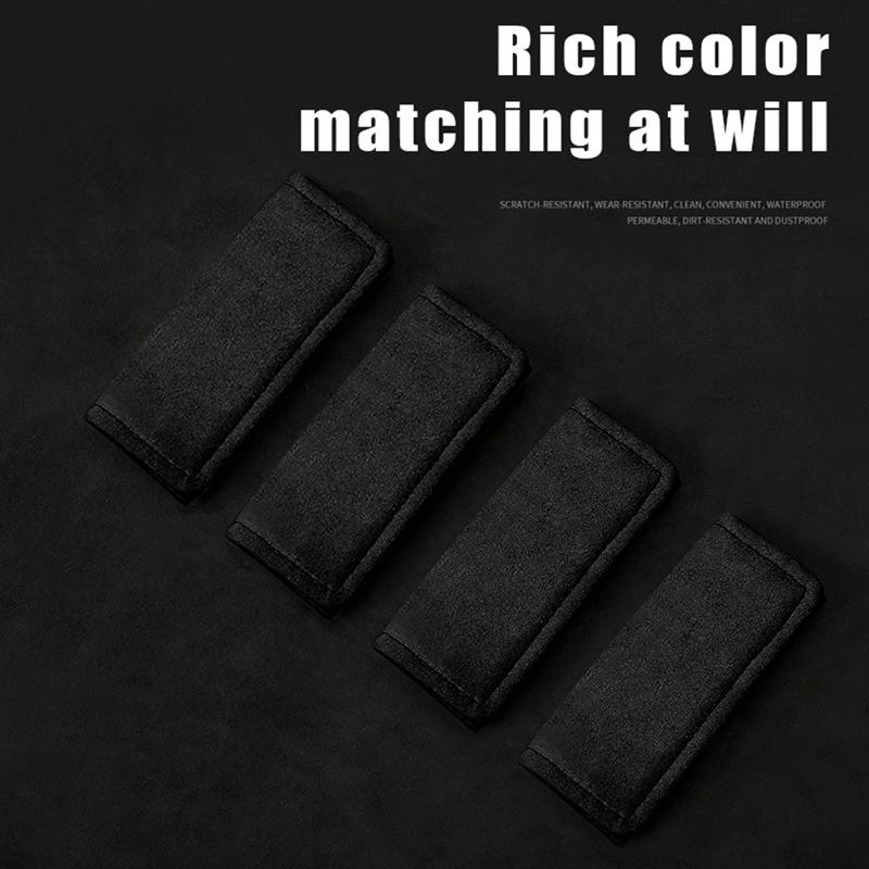 WIIR7 2PCS Suede Car Roof Armrest Pull Protection Cover For Porsche Panamera Cayenne Taycan 911 718 Macan Carrera-GT 928 944 968 944