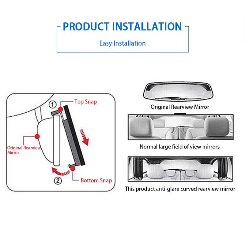 SEAMETAL Car Baby Mirror Rear View Mirror Wide Angle Panoramic Assisting Large Vision Interior Monitor Universal Car Accessories Interior Mirrors6