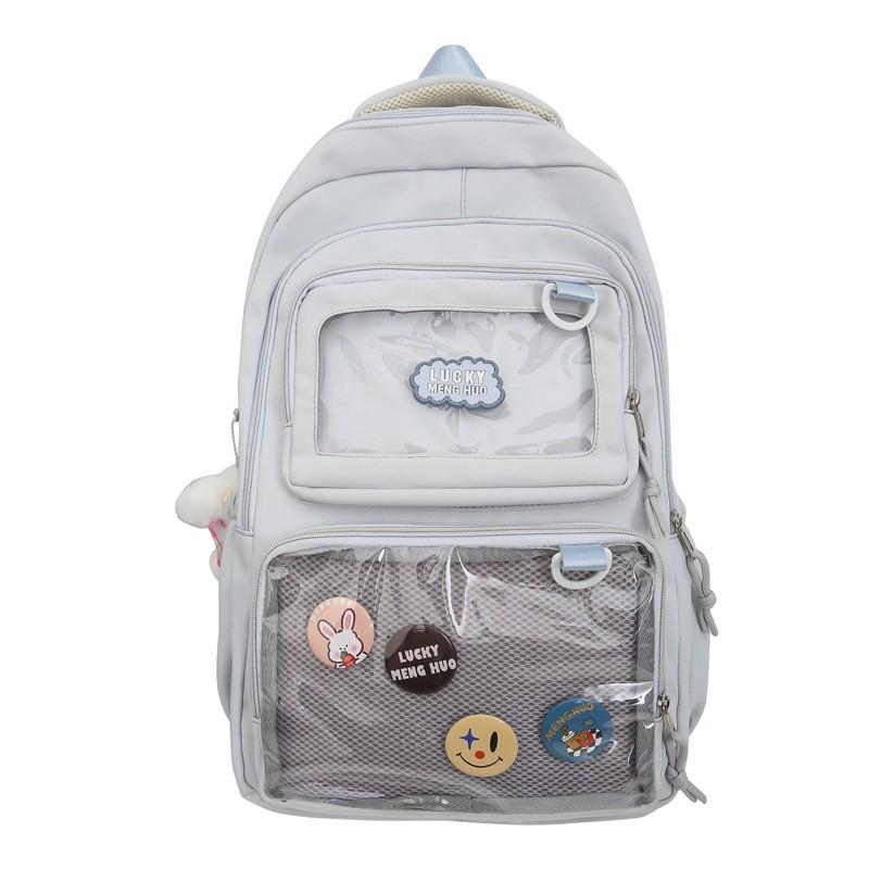 Japanese All-match High-face Value Large-capacity JK Transparent Pain Bag Light Schoolbag Women's Simple Backpack