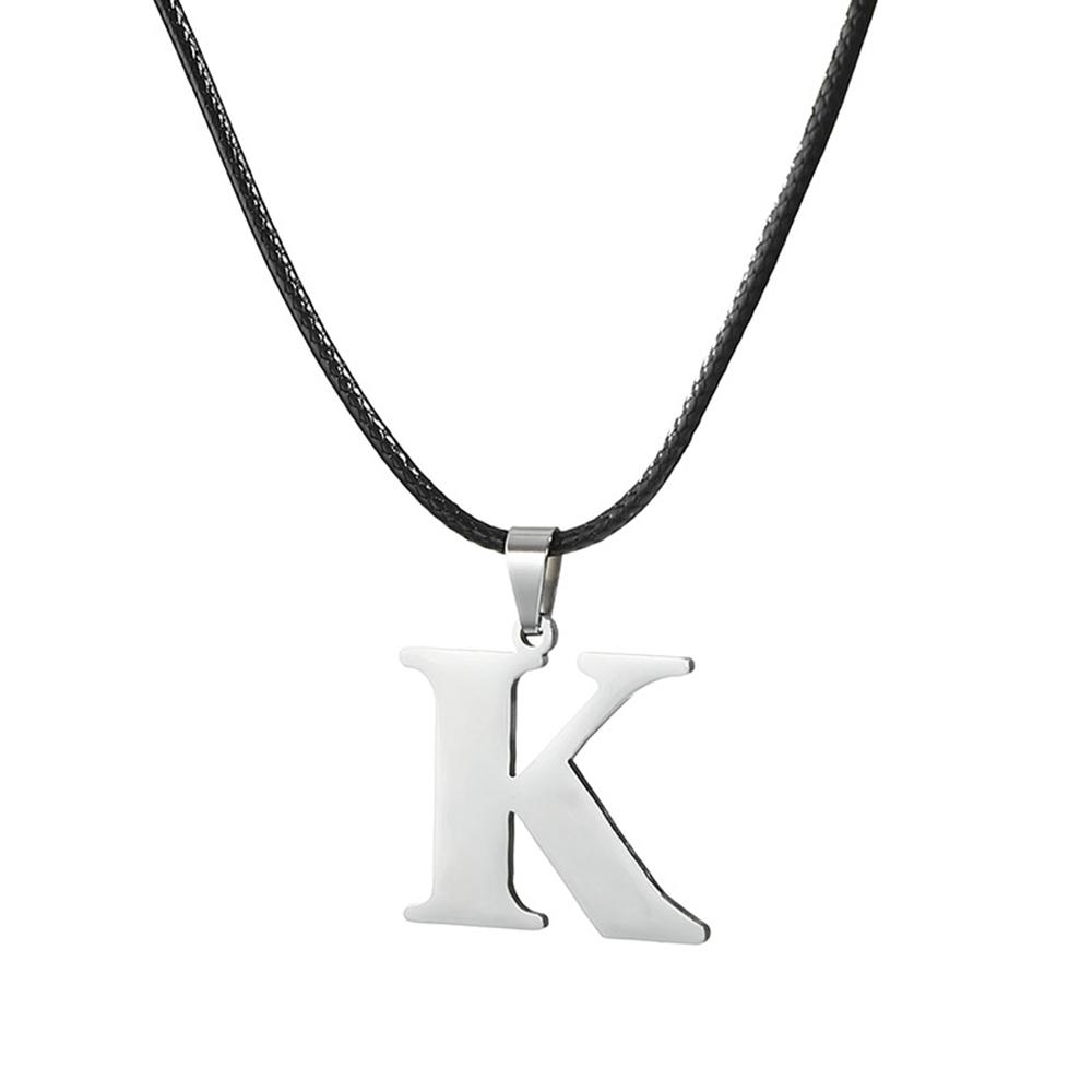 Новое ожерелье с инициалами от А до Я из нержавеющей стали, 26 английских букв, для мужчин и женщин, персонализированные ювелирные изделия, подарки