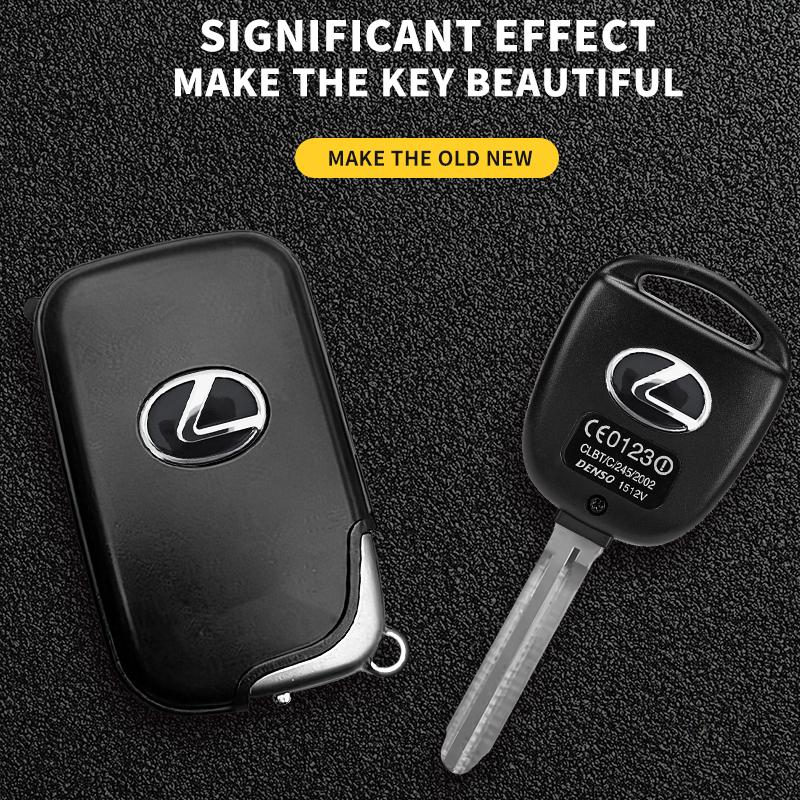 15mm 17mm Car Emblem Key Sticker Remote Control Key Logo Decal For Lexus ES GS GX IS LS LX RC 300 350 300h 330 400 RX270 450h ADW1