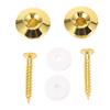 2 Pcs Guitar Strap Button Secure Locking Gold Metal Universal Guitar Strap End Pins