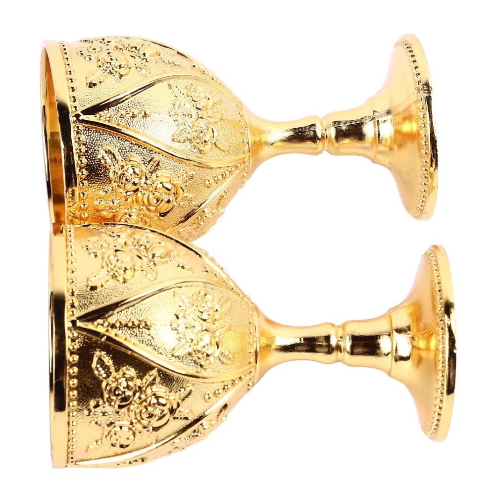 Zinc Alloy Metal Goblet Embossed Shot Glass Goblets & Chalices Drinking Cup For Party